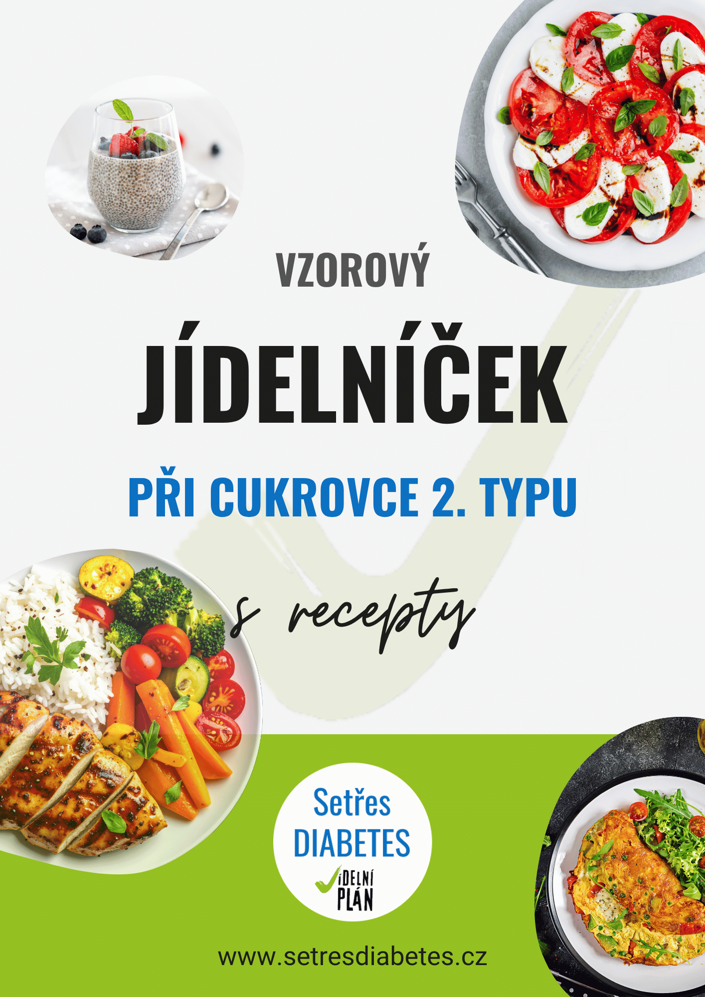 Titulní strana e-knihy — Vzorový jídelníček při cukrovce 2. typu